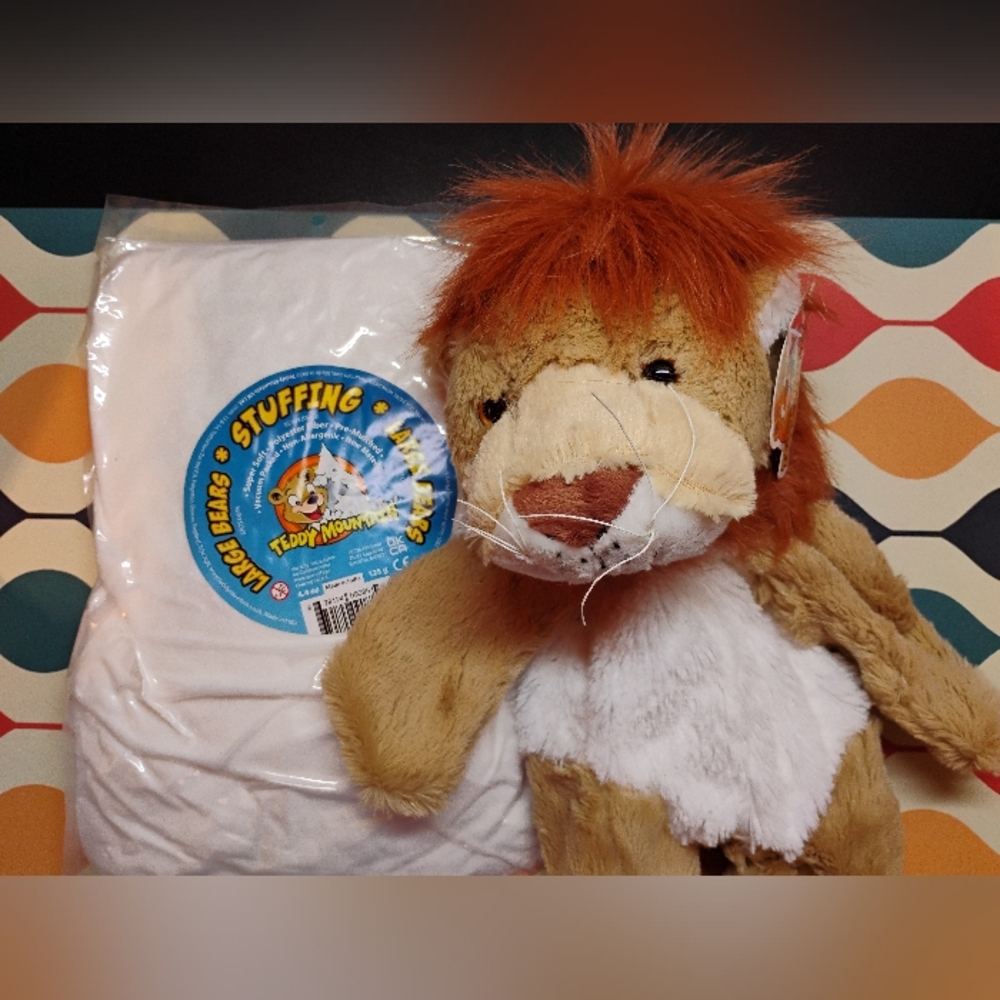 Teddy Mountain Lion Unstuffed Plush Skin with Stuffing Kit DIY Large Bear NWT